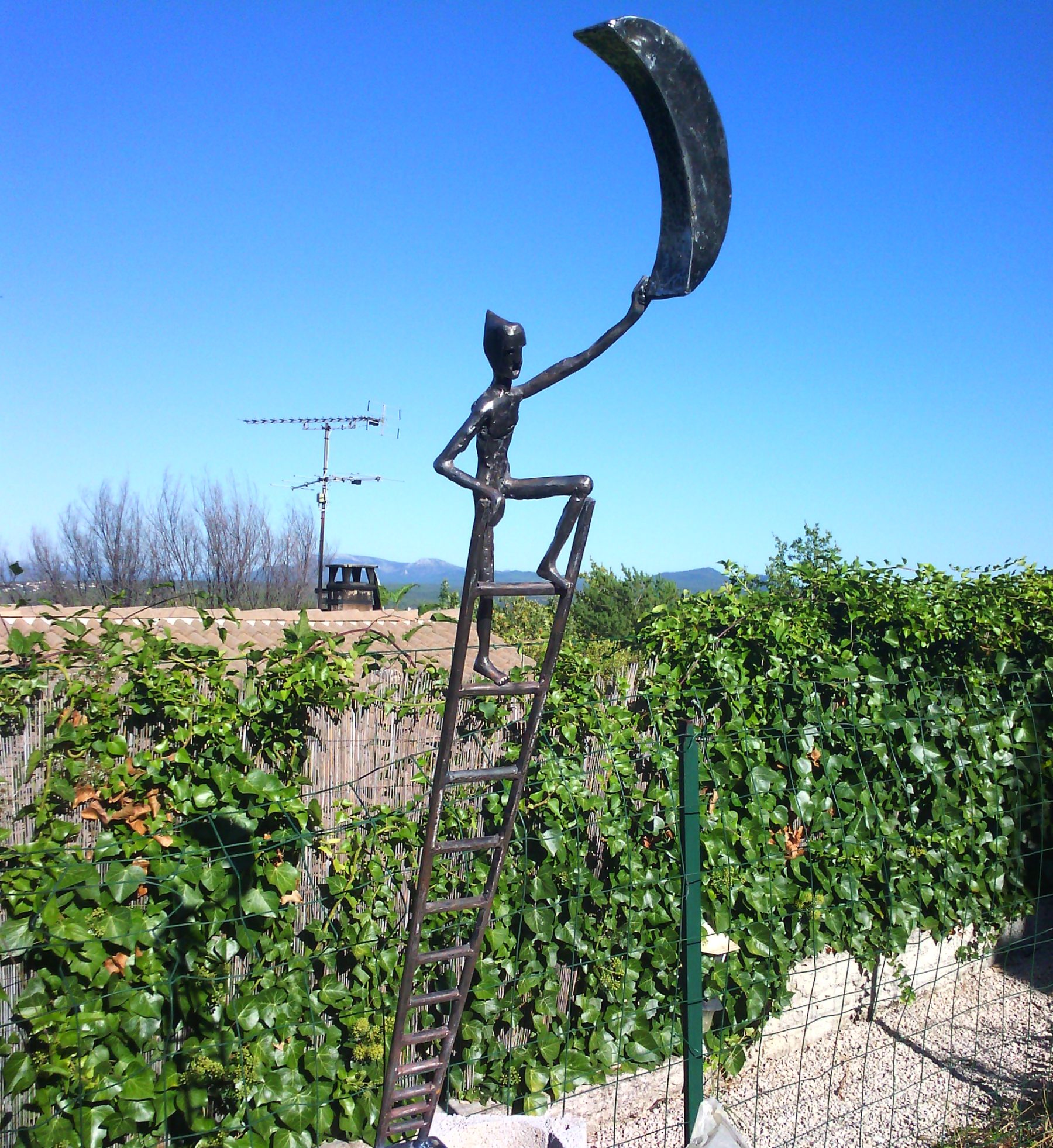 Porte-lune en fer forgé